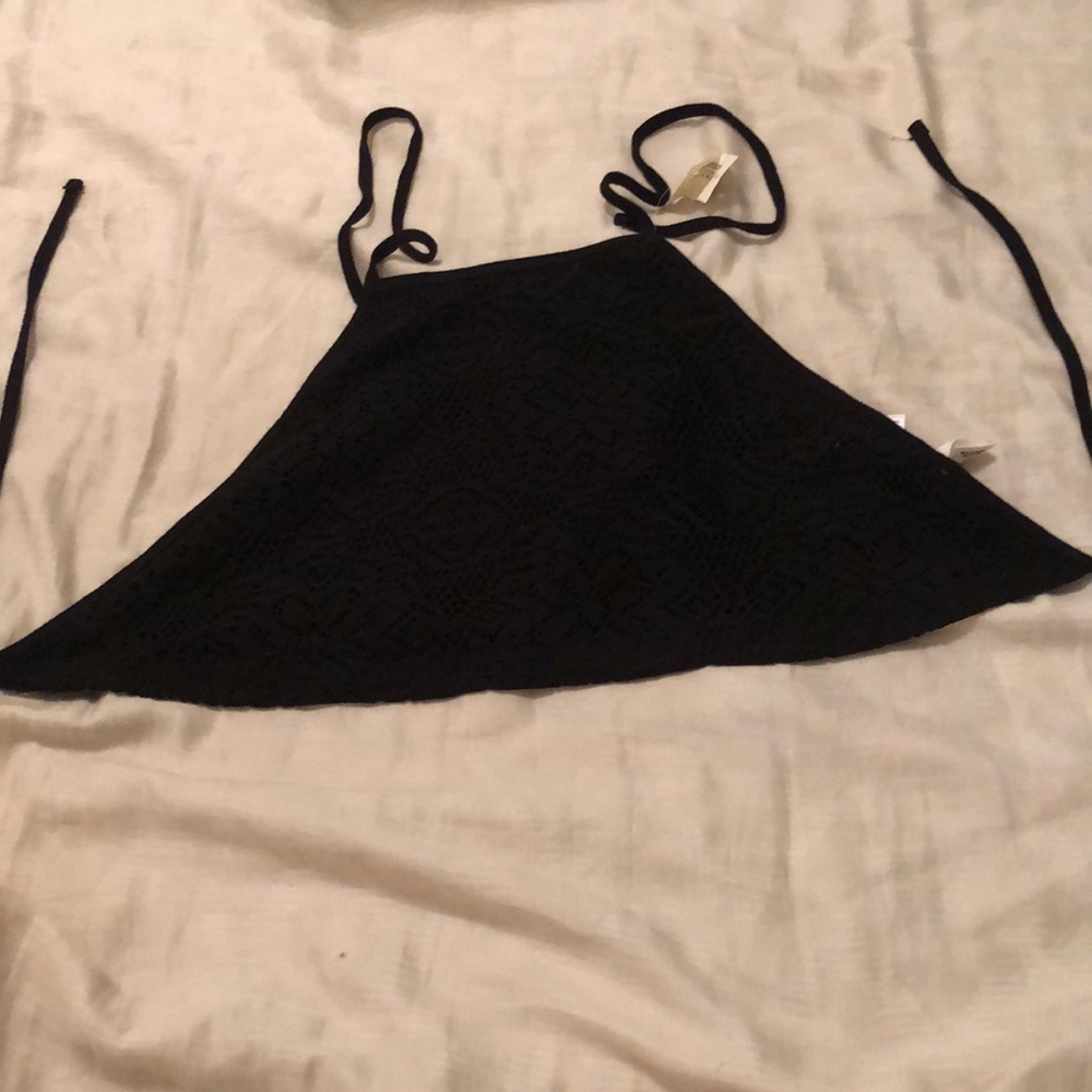 Open back tie crop top